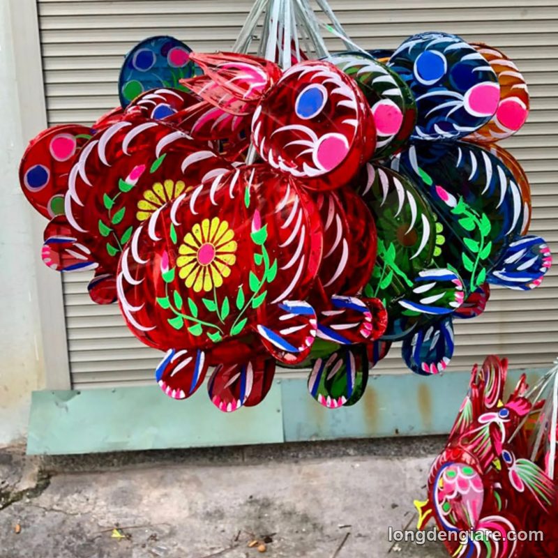 Chùm lồng đèn giấy kiếng hình hoa